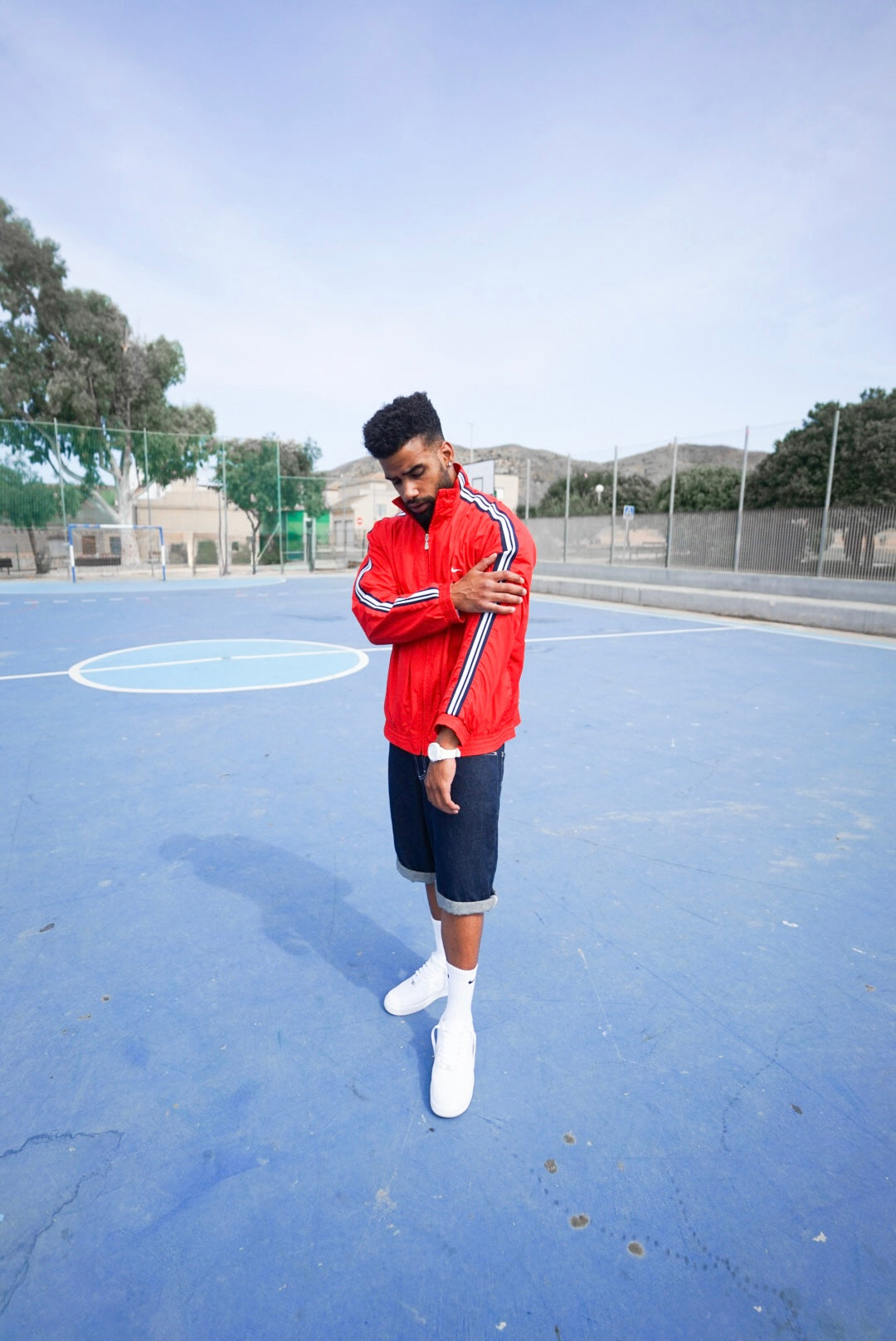 Nike Red Windbreaker Jacket - XL