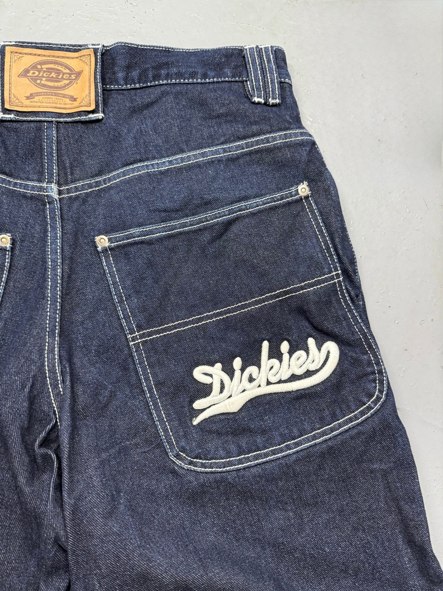 Dickies Baggy Denim Shorts - 42 - Y2K Workwear Grail