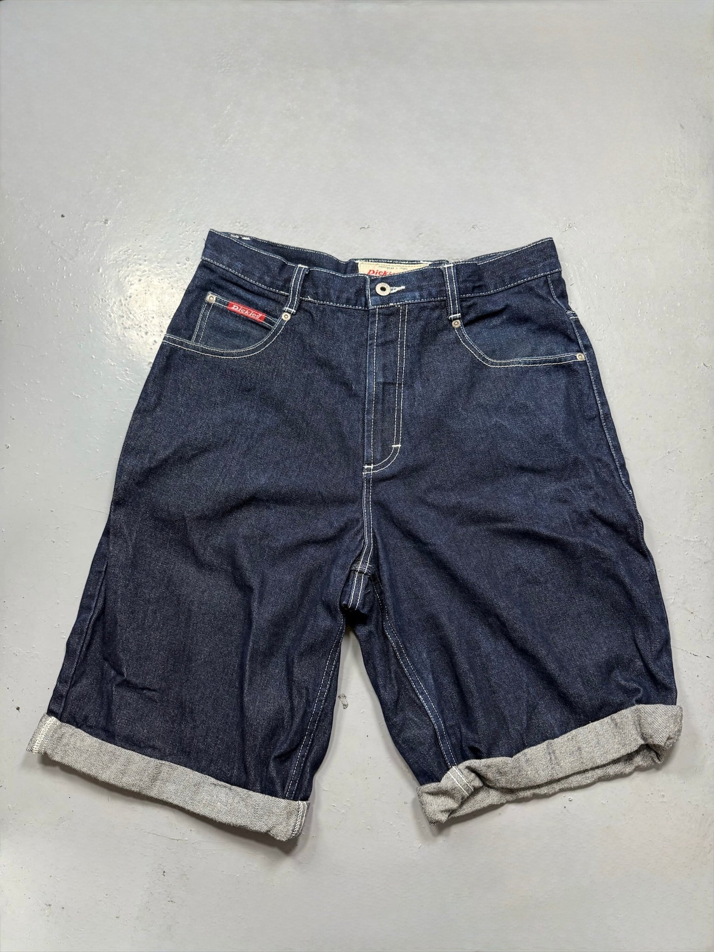 Dickies Baggy Denim Shorts - 42 - Y2K Workwear Grail