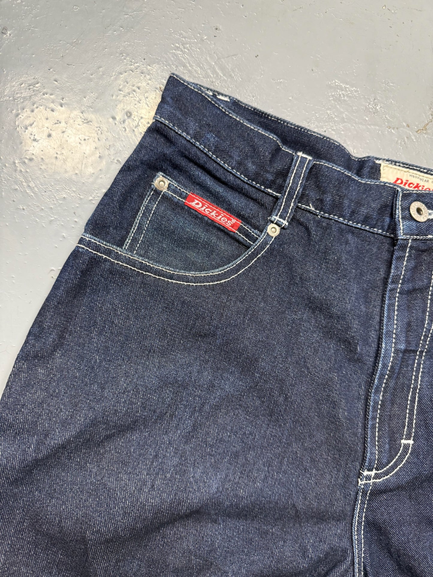 Dickies Baggy Denim Shorts - 42 - Y2K Workwear Grail