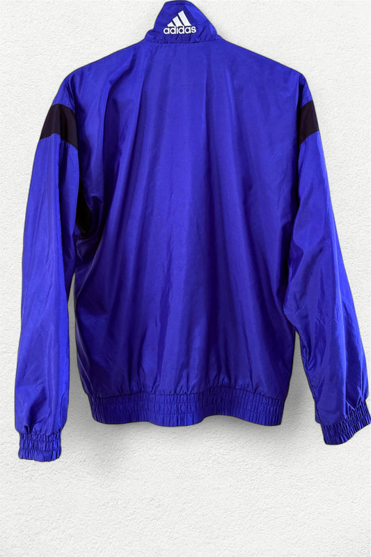 Adidas Big Logo Track Jacket Blue White Wave 90s Style - S