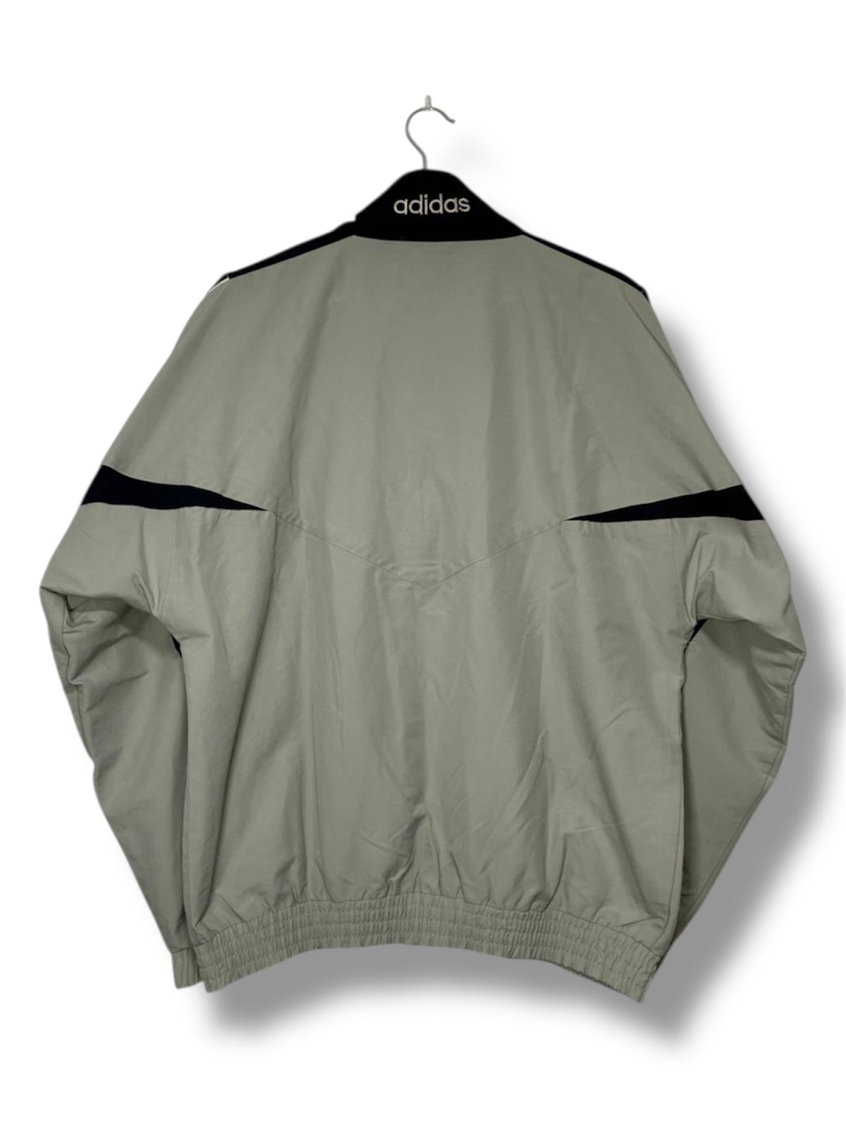 Adidas Vintage Track Jacket 90s – Grey Navy Chevron – Size L