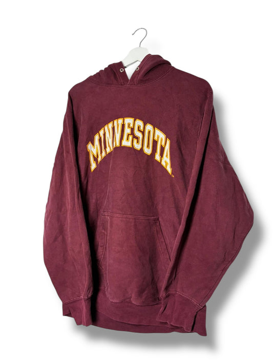 Minnesota College Hoodie Vintage – Washed Burgundy – Size M
