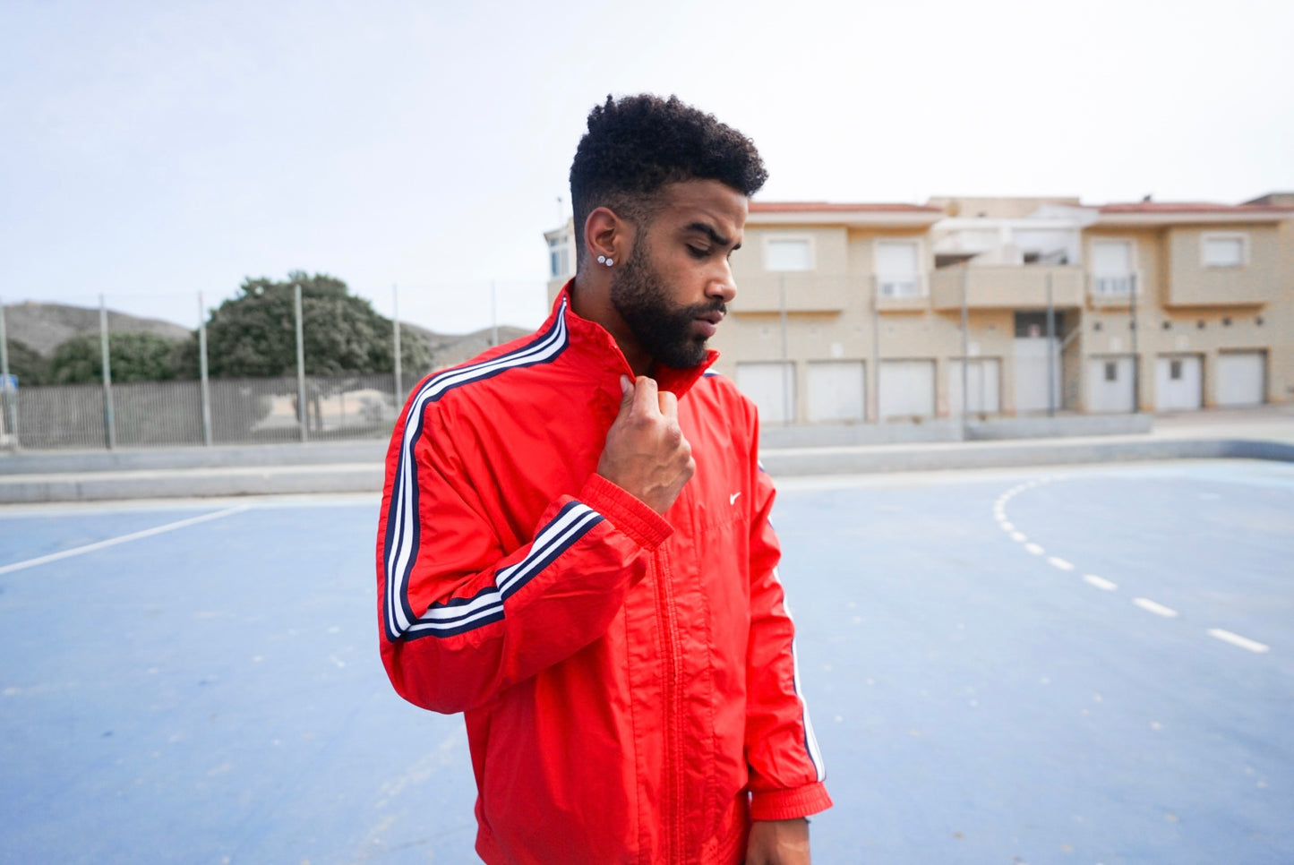 Nike Red Windbreaker Jacket - XL