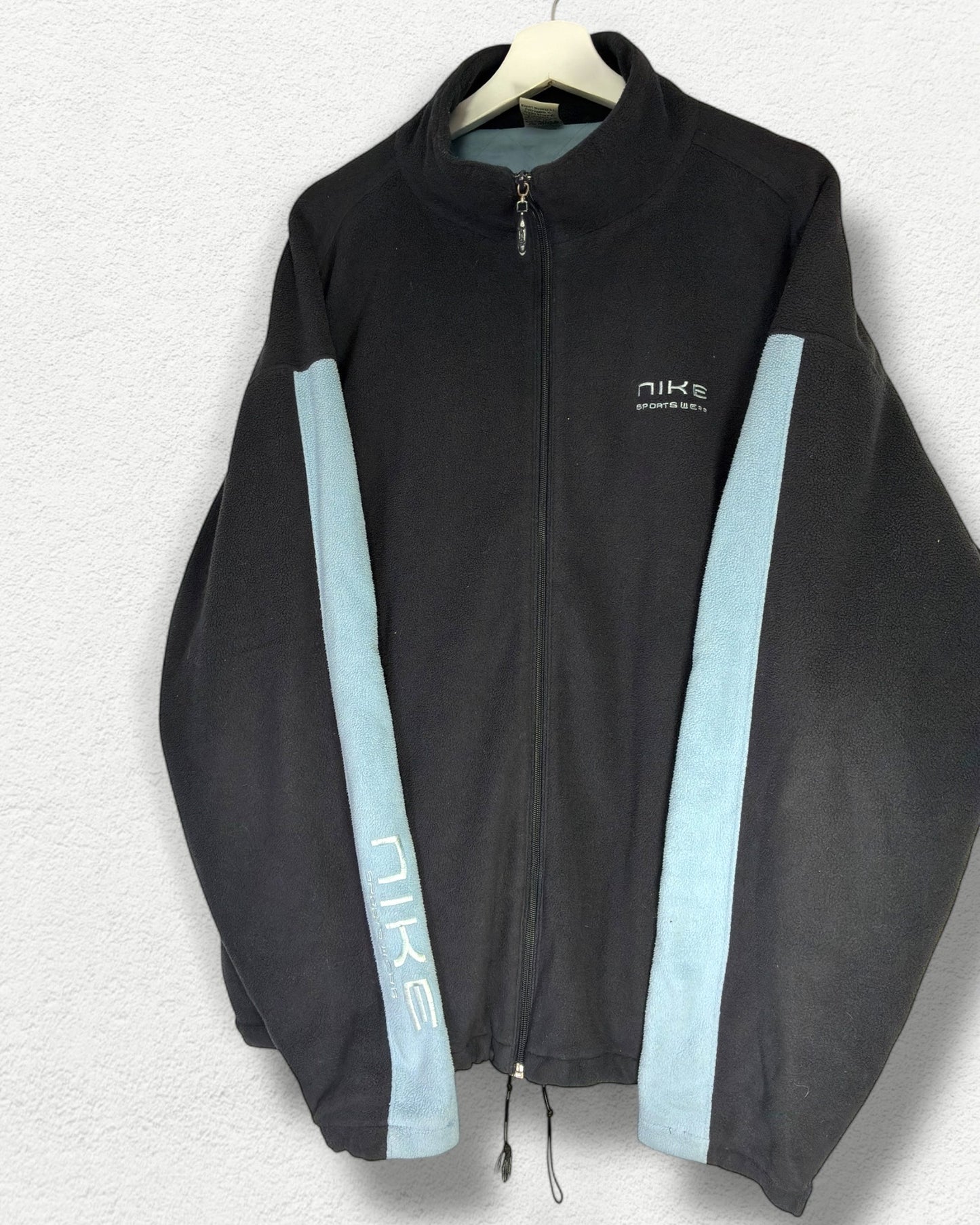 Nike Sportswear Fleece Jacket - XL - 90s Black Blue