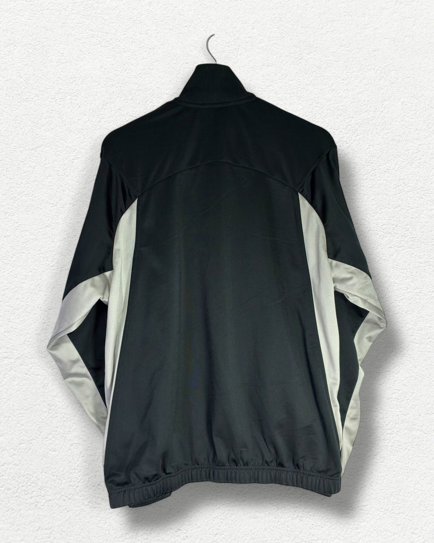 Adidas Track Jacket M - Black & White Retro Sportswear