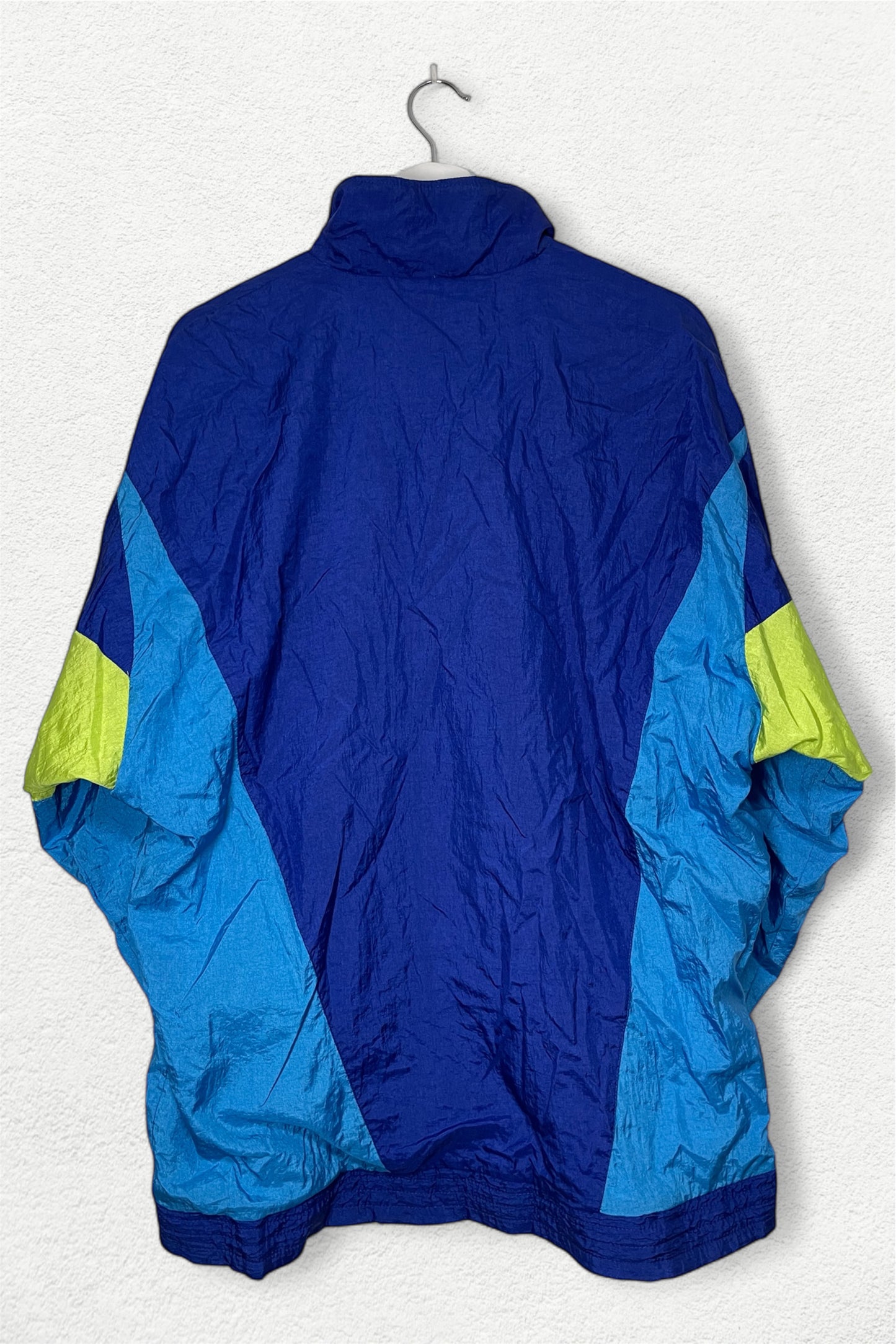 Adidas ALPINA 90s Track Jacket Color Block Blue Neon - L