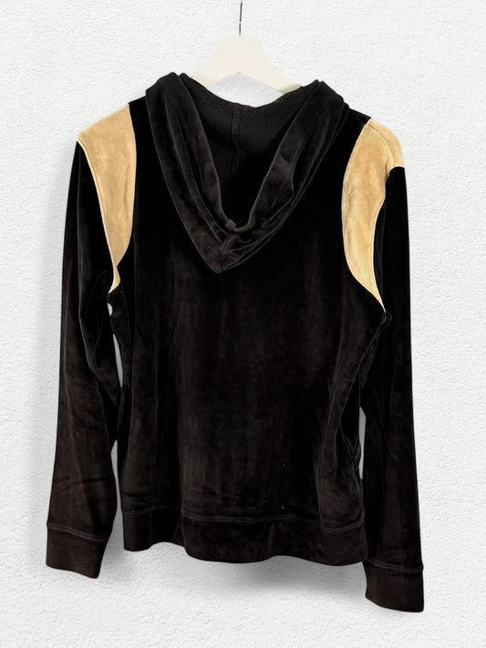 Reebok Velour Hoodie – Rare Retro Streetwear - L