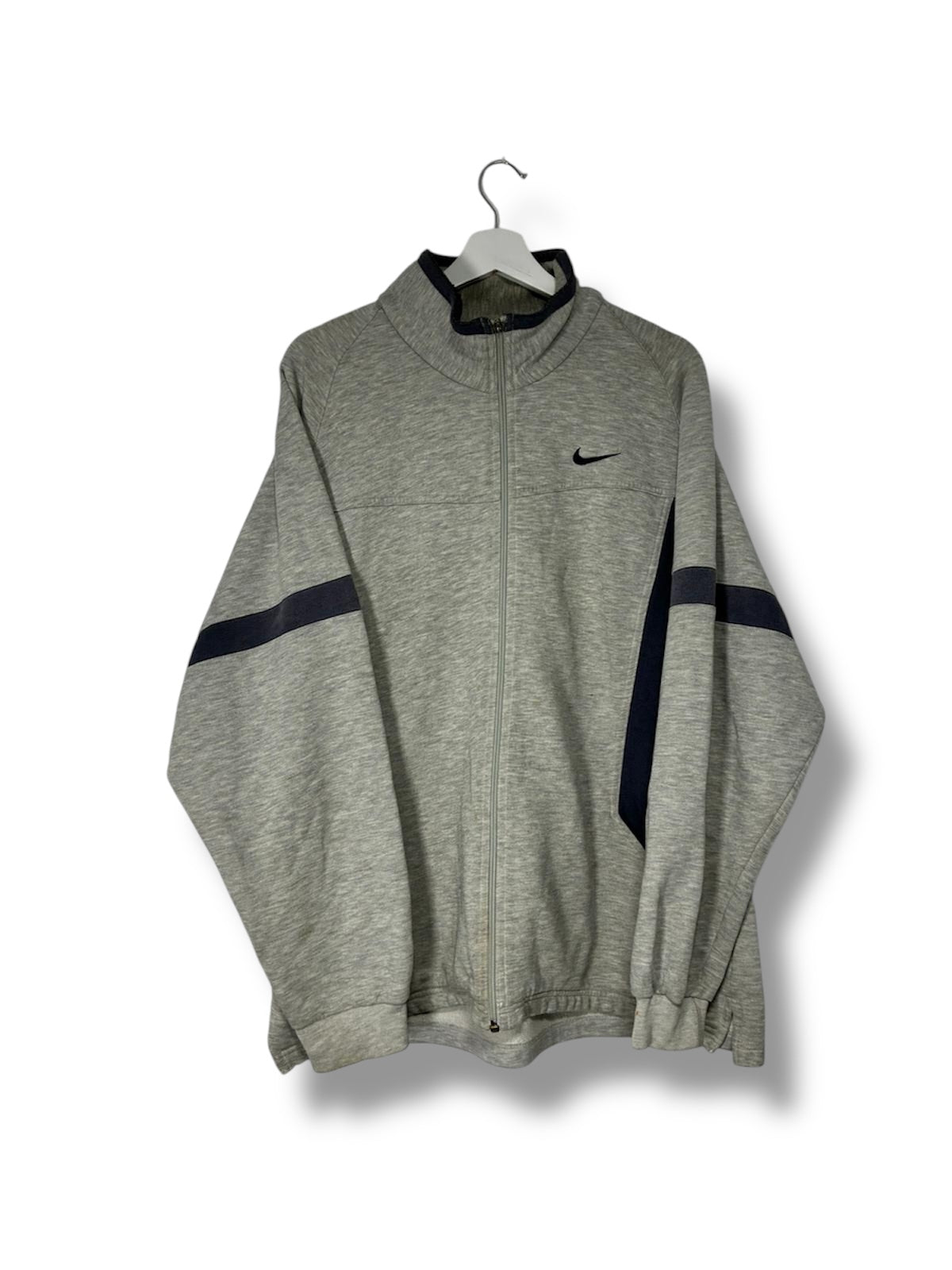 Nike Vintage Full Zip Track Jacket Grey Navy – L – Big Back Logo