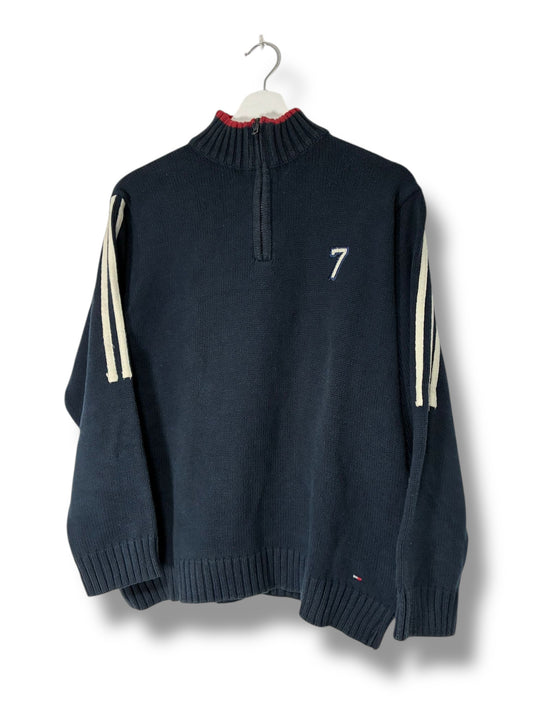 Tommy Hilfiger Knit Half Zip Sweater – Vintage Minimal – Size M