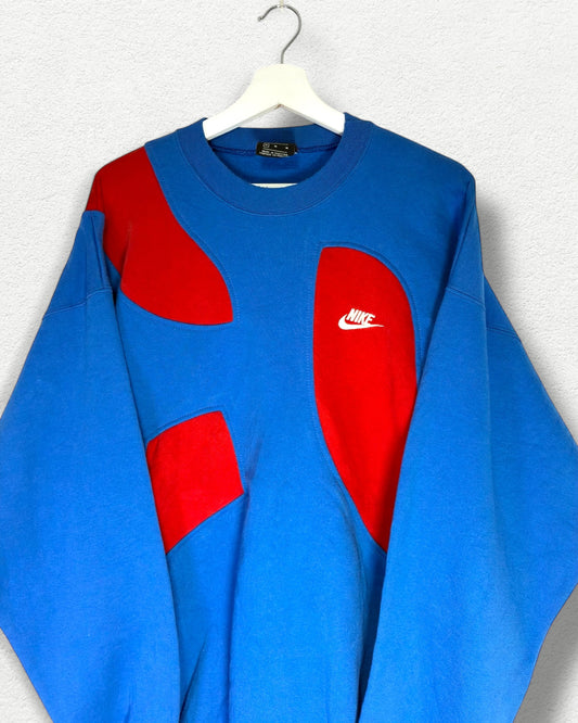 Nike Sweatshirt - M - Rare 90s Colorblock Crewneck USA