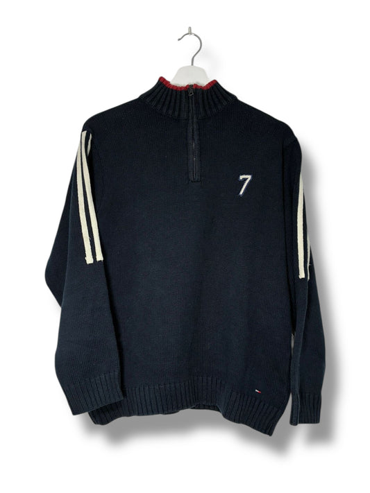 Tommy Hilfiger Knit Half Zip Sweater – Vintage Minimal – Size M