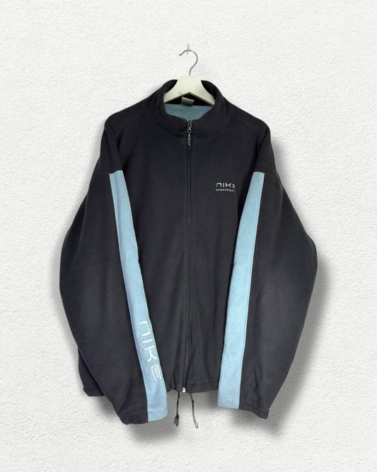 Nike Sportswear Fleece Jacket - XL - 90s Black Blue