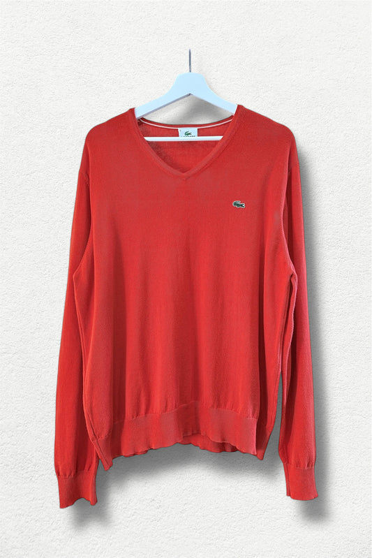 Lacoste V-Neck Minimal Iconic Knit - L