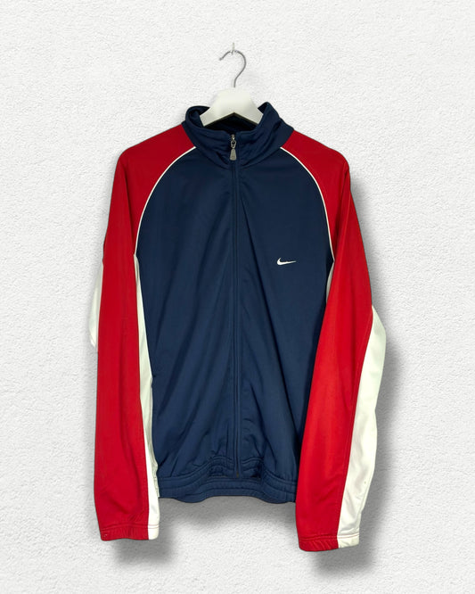 Nike Track Jacket - L - 00s Panel Zip-Up USA Style