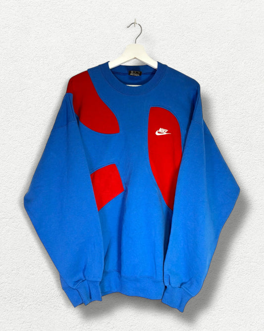 Nike Sweatshirt - M - Rare 90s Colorblock Crewneck USA