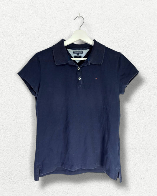 Tommy Hilfiger Navy Polo Tee - L - Y2K