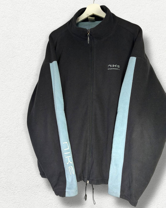 Nike Sportswear Fleece Jacket - XL - 90s Black Blue