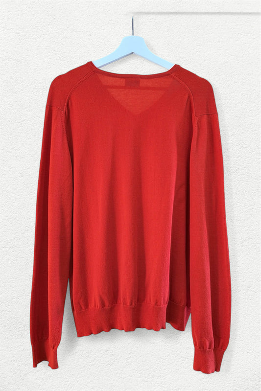Lacoste V-Neck Minimal Iconic Knit - L
