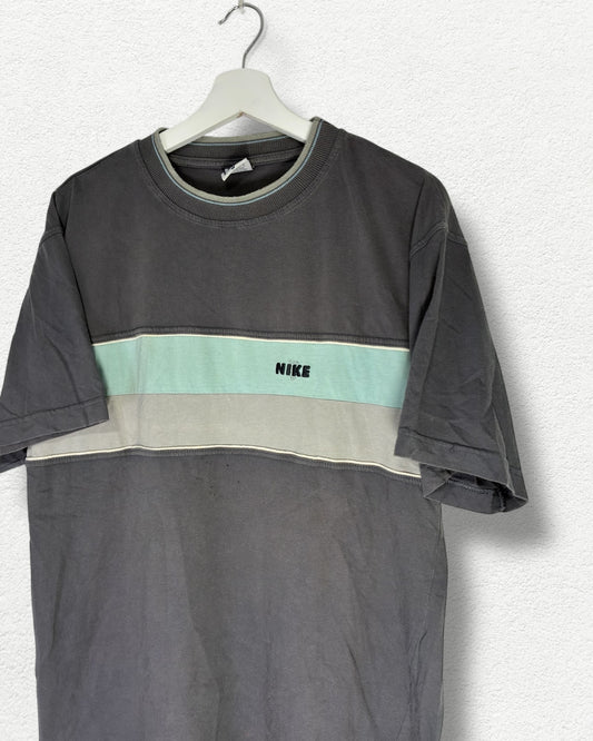 Nike Tee - L - 90s Colorblock ‘Statue Tag’ T-Shirt USA