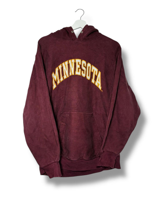 Minnesota College Hoodie Vintage – Washed Burgundy – Size M
