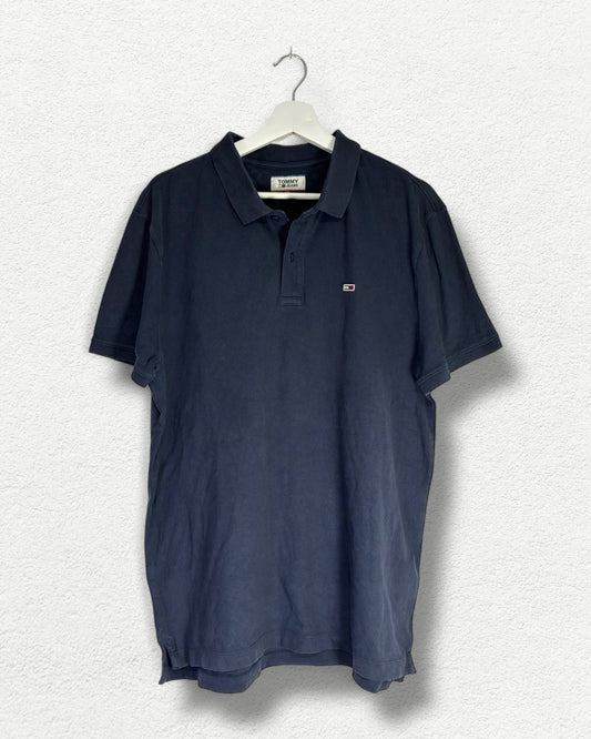 Tommy Hilfiger Polo Shirt - Navy Blue Classic Fit - XL