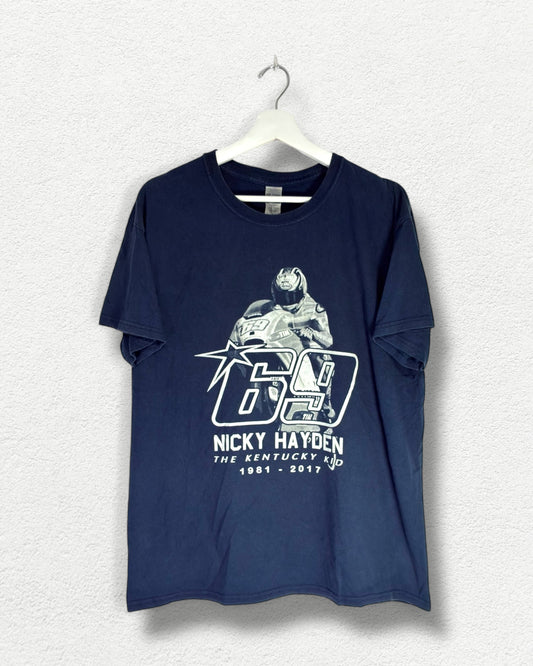 Nicky Hayden Tribute T-Shirt - L - MotoGP Legend 69