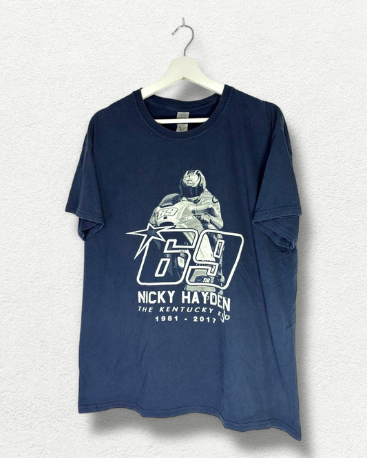 Nicky Hayden Tribute T-Shirt - L - MotoGP Legend 69