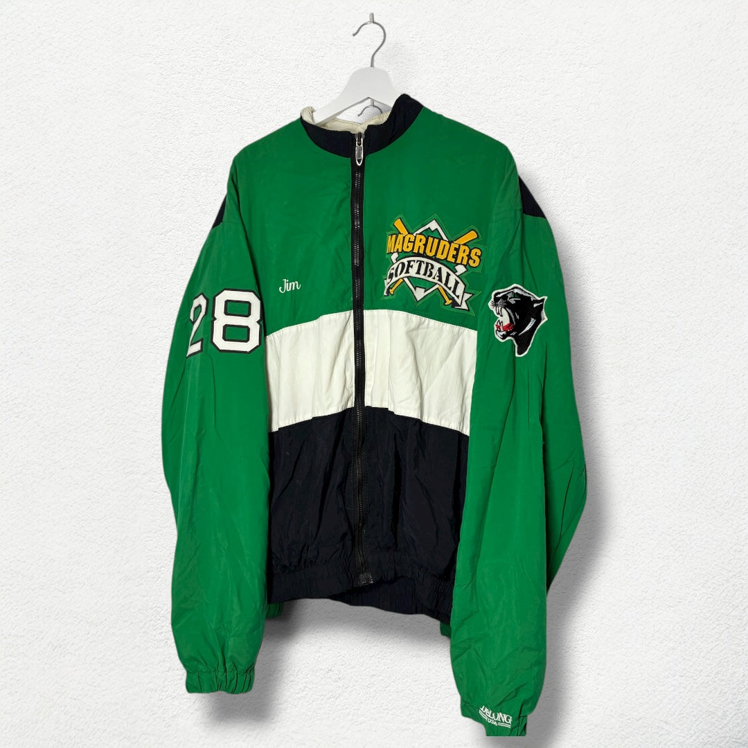 Magruders Softball Jacket - Size XXL - Vintage 90s American Team Style