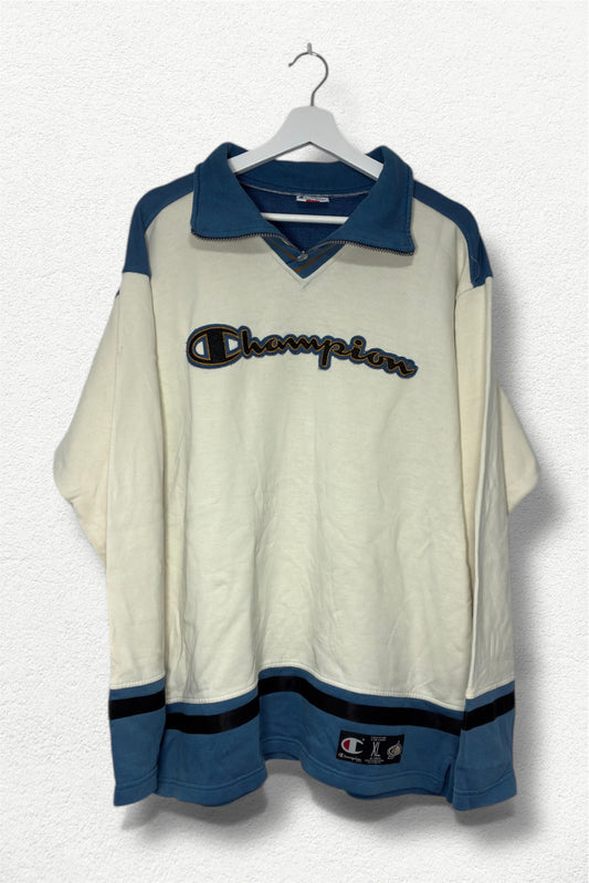 Champion USA Rugby Pullover 90s XL – Cream & Blue Vintage Drop