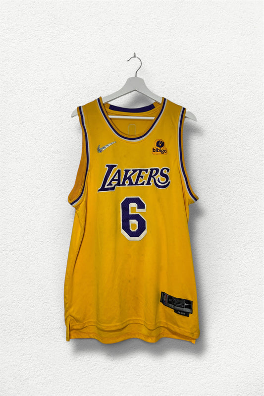 Los Angeles Lakers #6 James Nike Icon Edition Jersey – Size 50 (XL)