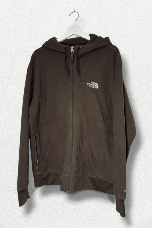 The North Face Fleece Hoodie - Size L - Brown Vintage Outdoor