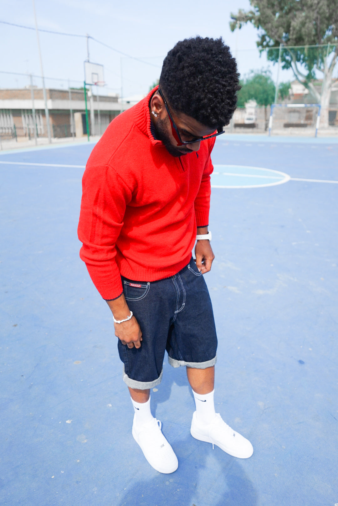 Ralph Lauren Red Half-Zip Sweater – Classic Fit - L