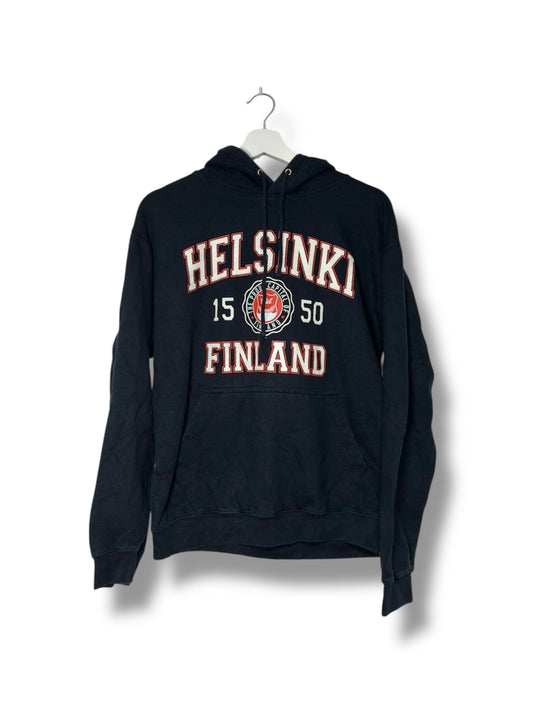 Helsinki Finland Vintage Hoodie Navy – L – Nordic College Style