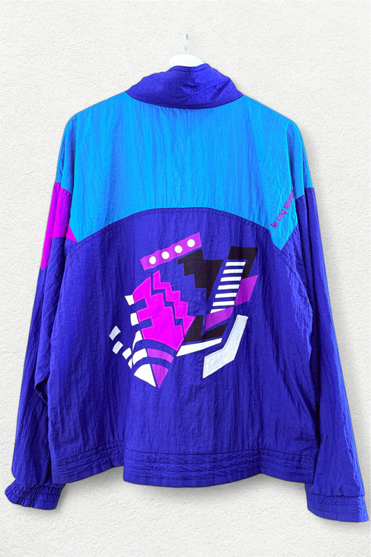 Le Coq Sportif Colour Block Windbreaker 90s France Style - L