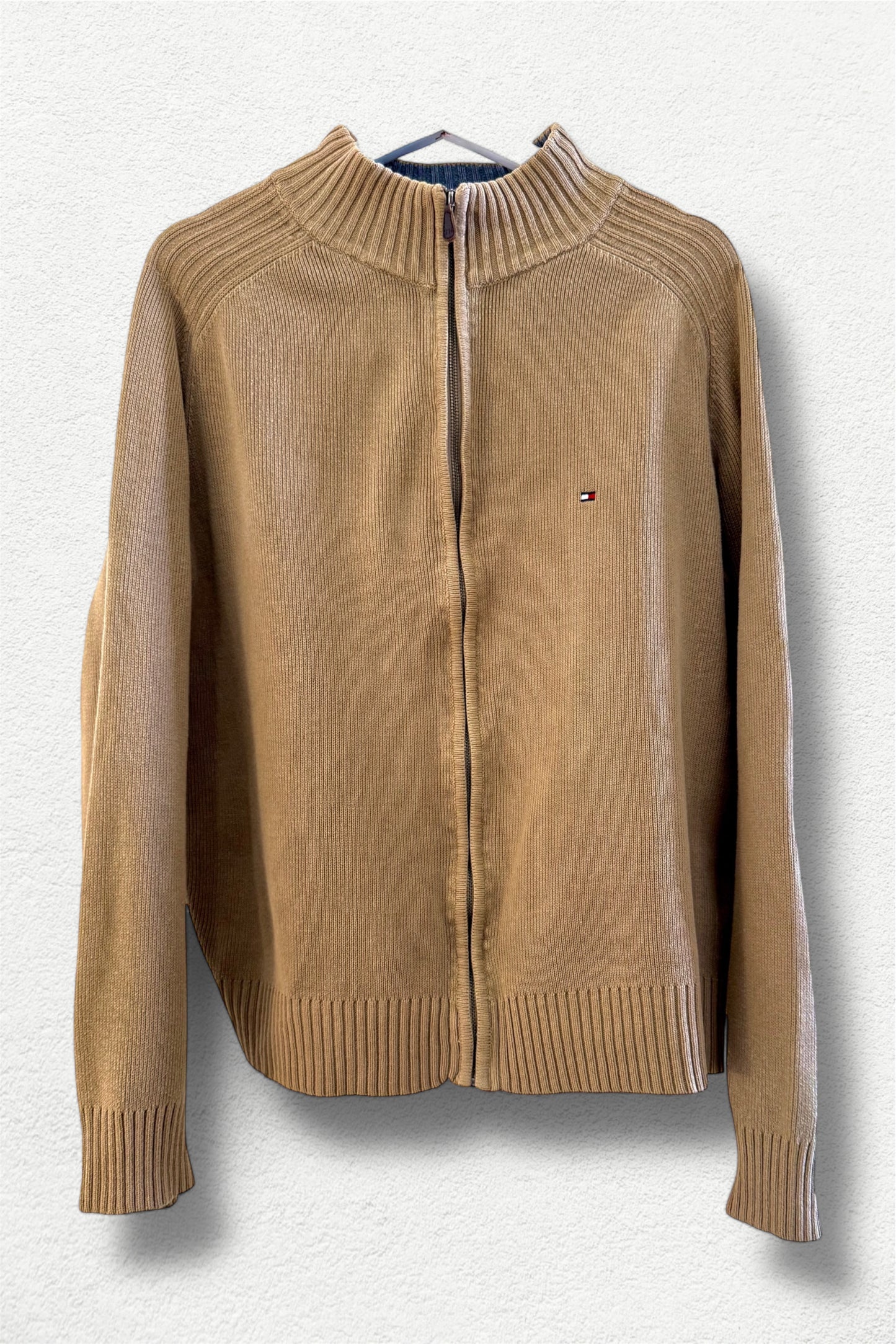 Tommy Hilfiger Zip-Up Knit Essential Beige - L