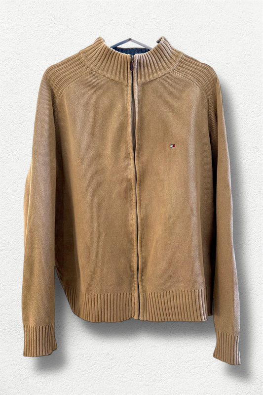 Tommy Hilfiger Zip-Up Knit Essential Beige - L
