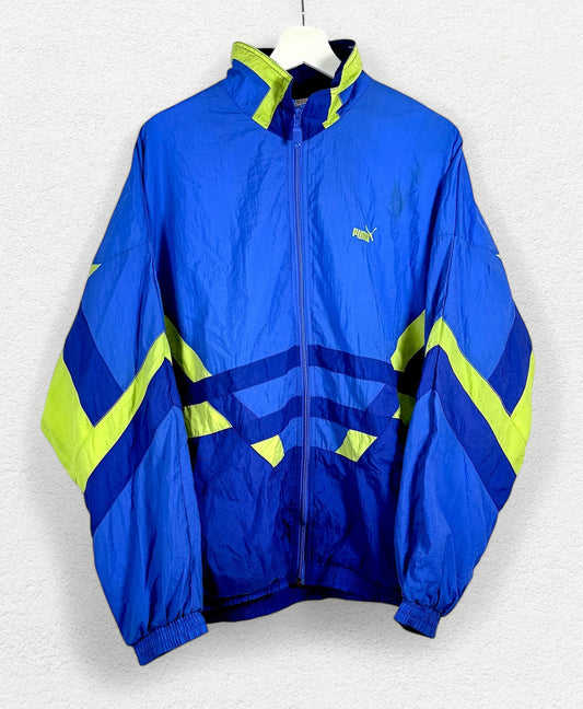 Puma Windbreaker – Rare Neon Retro Streetwear - XL