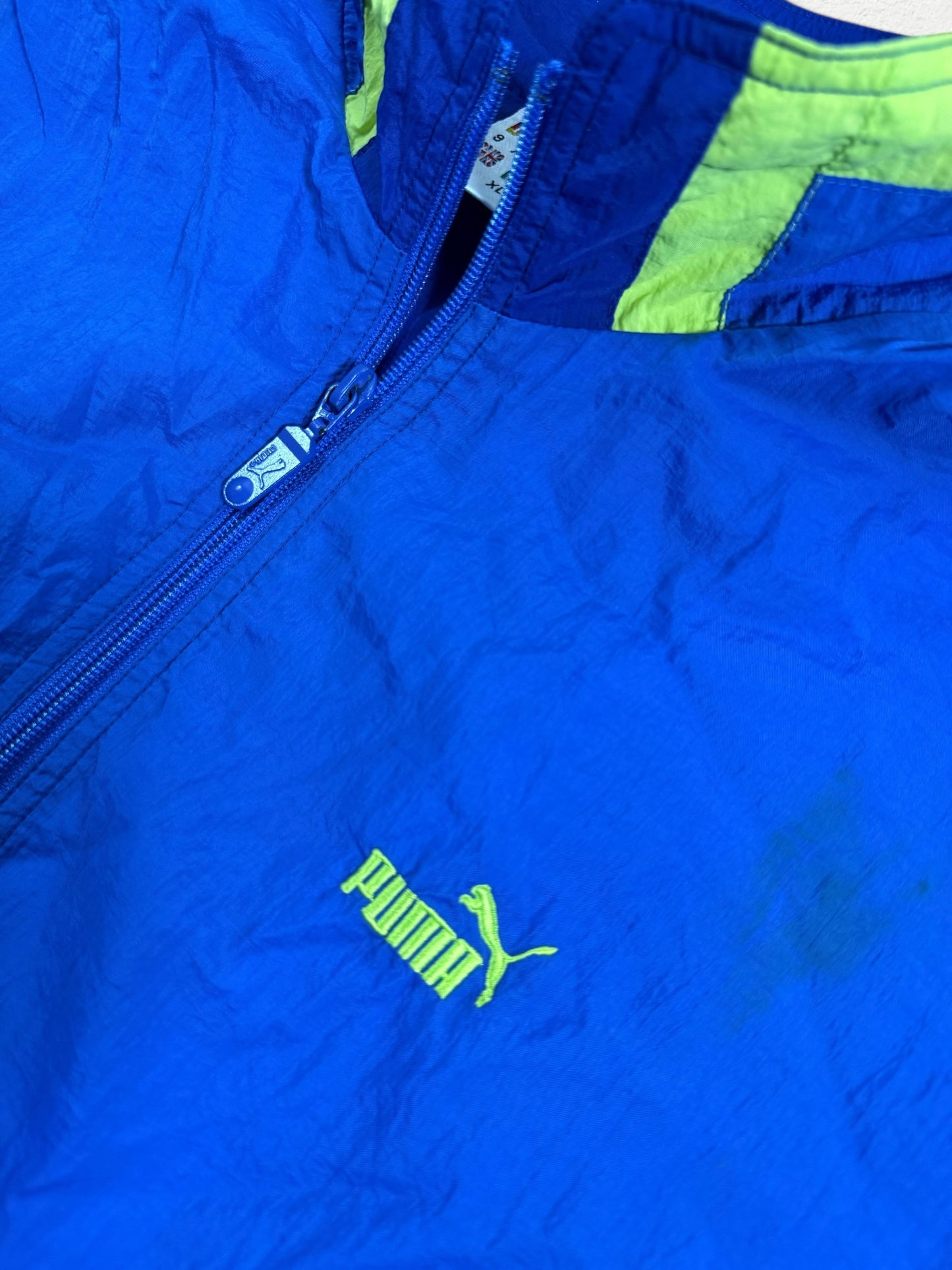 Puma Windbreaker – Rare Neon Retro Streetwear - XL